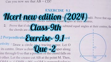 ncert maths class 9 chapter 9 ex 9.1| class 9 maths ch 9 | circle | equal chords subtend equal angle