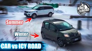 Summer tires lovers. Pile up and Icy road. Car ice Sliding crash & spin outs 2022.