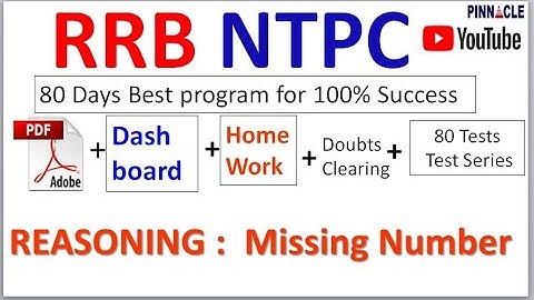 #RRB NTPC II railway II Reasoning II Missing Number II Mukesh Madam