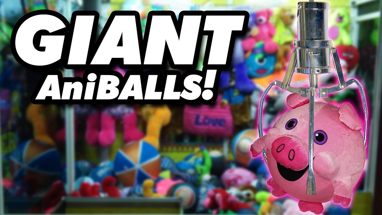 GIANT AniBalls at Dave and Buster's - Claw Machine Wins