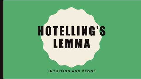 Hotelling’s Lemma Intuition and Proof