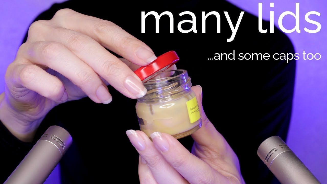 [ASMR] Lids and Caps - Rattling and Rim Rubbing Sounds (NO TALKING)