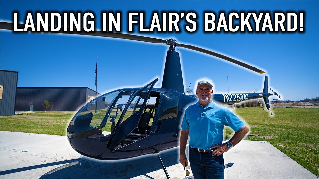 LANDING A HELICOPTER IN FLAIR'S BACKYARD!! YouTube