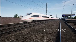 ICE 3 flies past at 250 km/h