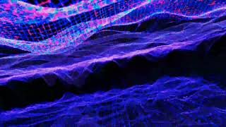 Wireframe Of Flying Between Mountains Retro Futuristic Screensaver 4K