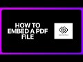 Embed PDF Files in Squarespace 📄