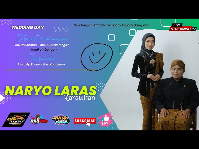 LIVE Pernikahan RATNA & EKO || NARYO LARAS KRWT || DENY R AUDIO || RJ MEDIA class=