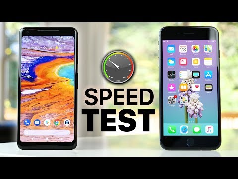 Google Pixel 2 XL vs iPhone 8 Plus SPEED Test!