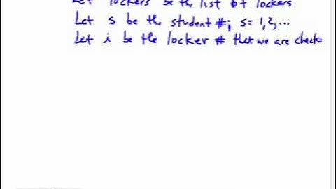 Locker Problem  Part 2