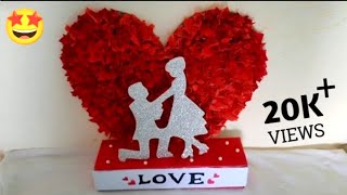 DIY Marriage gift ideas | Special Gift for wedding/Anniversary || Heart showpiece making with paper screenshot 4