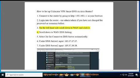 Set up Unlocator VPN Smart DNS on Asus Router