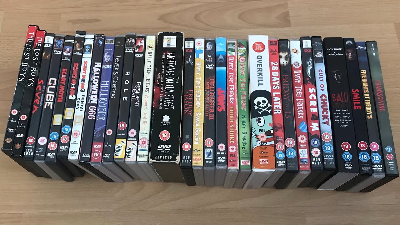 My entire UK DVD Collection of Horror, Thriller, and Slash Movies and TV Shows