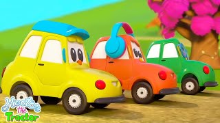 Five Little Cars, Counting Song + More Nursery Rhymes for Babies