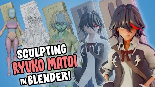 Sculpting Ryuko in Blender!!