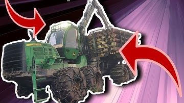 The John Deere 1910G Forwarder in All Its Glory on a Sunny Day