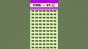 👹👉 07 #gkhindi #ढूंढो #find the odd number #gkquestion #puzzle #paheli #youtubeshorts #maths 🥰🥰