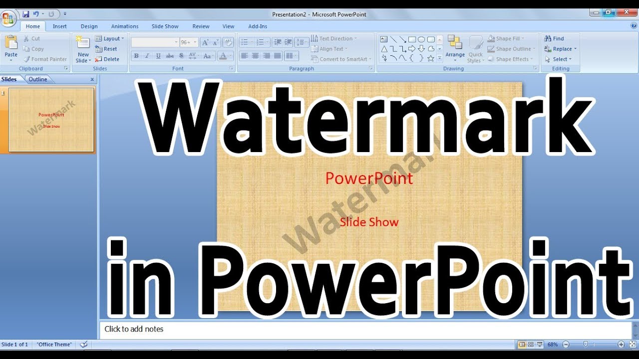 how to watermark powerpoint presentation