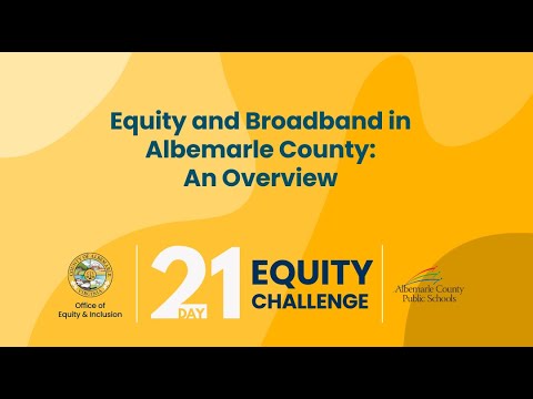 Equity and Broadband in Albemarle County: An Overview