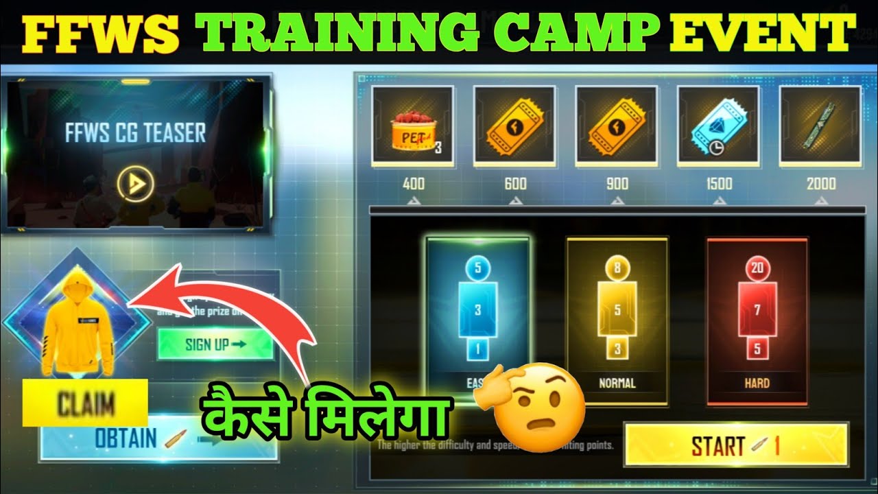 FFWS Training Camp Event Free Fire | How To Complete Training Camp Event | Free Fire New Event