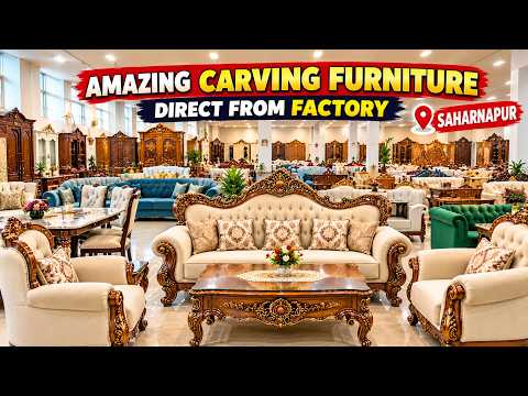 Real Teakwood Furniture 🔥 Royal Carving Sofa, Bed, Chair, Dining, Console from Saharanpur Factory