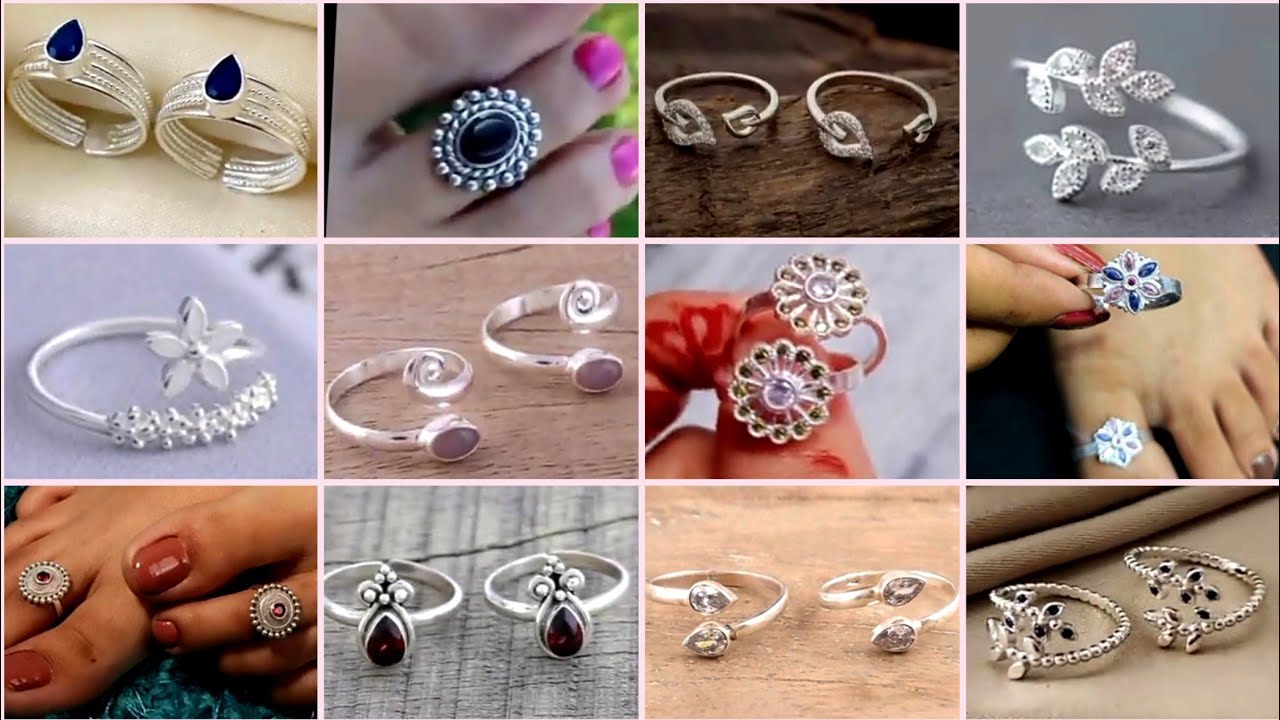 নতুন ২০২৬ স্টাইলিস্ট রূপার পায়ের আংটি/চুটকির ডিজাইনunique trending silver toe ring/rupar paer angti