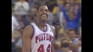 Rick Mahorn - 17 Points & a Scuffle vs. Celtics (Game 4 - 1987)