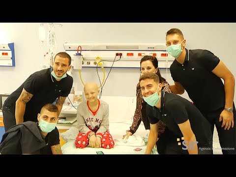 La Nazionale italiana di calcio in visita ai bambini dell'Ospedale pediatrico Bambin Gesù di Roma