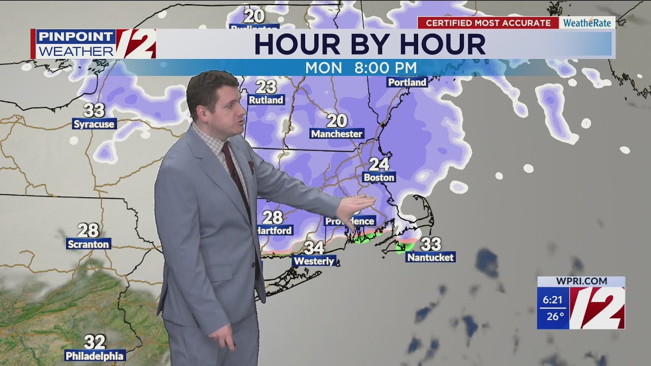 WPRI 12 Weather Forecast 1/4/26: Light Snow This Morning; More Light Snow Later Monday