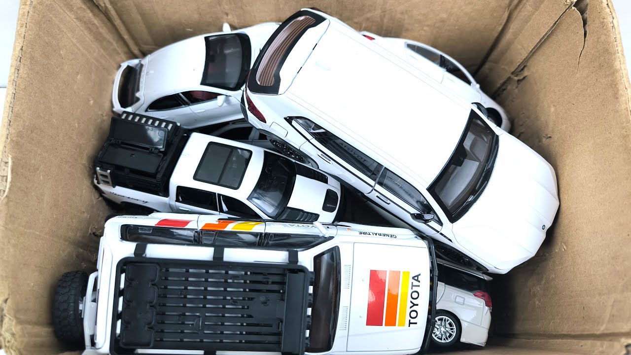 Box Full of Model Cars -Mazda Mx5, Koenigesgg Jesko, Lamborghini Scv12, Byd Yang Wang U8, Toyota Car