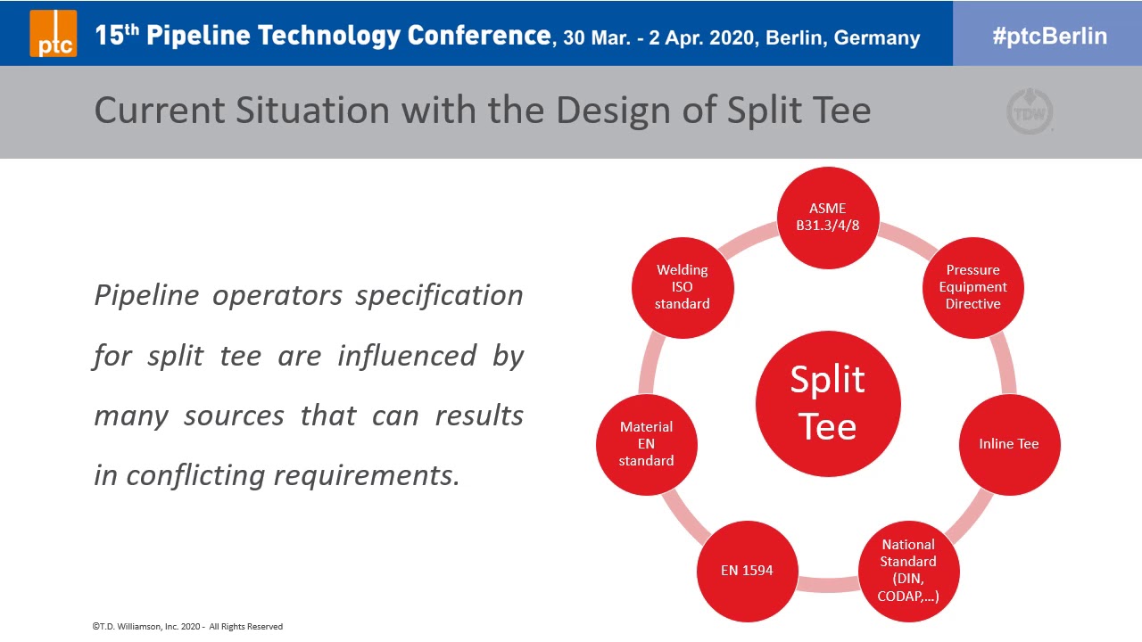 ptc 2020: Why apply EN-13480 to Split Tee for Hot Tapping and Isolation?