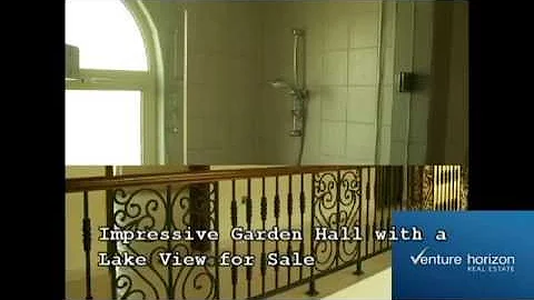 Dubai Jumeirah Islands Impressive Garden Hall with a Lake View for Sale