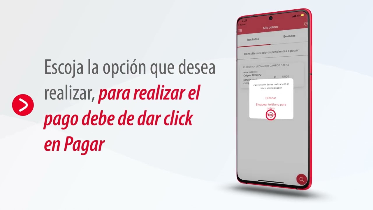 Davivienda Cómo hago un pago por un cobro recibido desde la nuestra