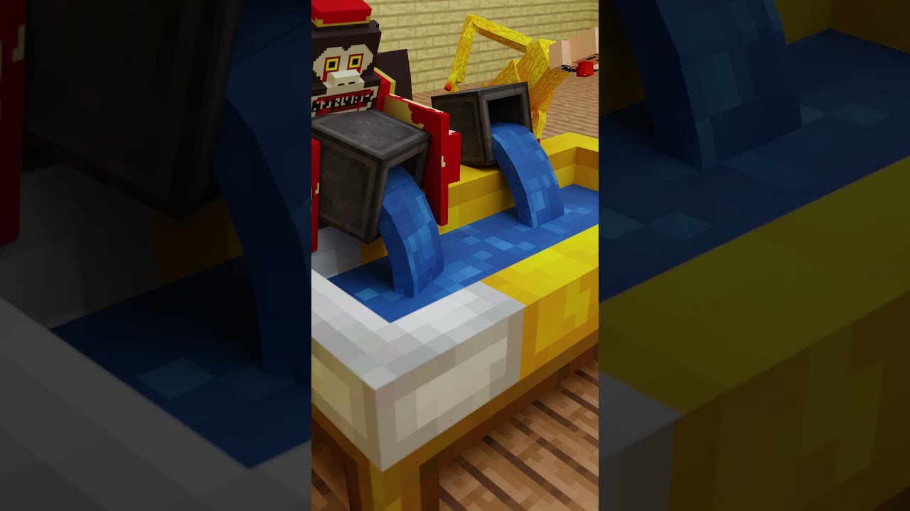 Water Bed Prank - Maizen Animation Cartoon #shorts #animation