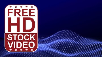 Free Stock Videos – motion graphics dots waves moving randomly on blue black background 3D animation