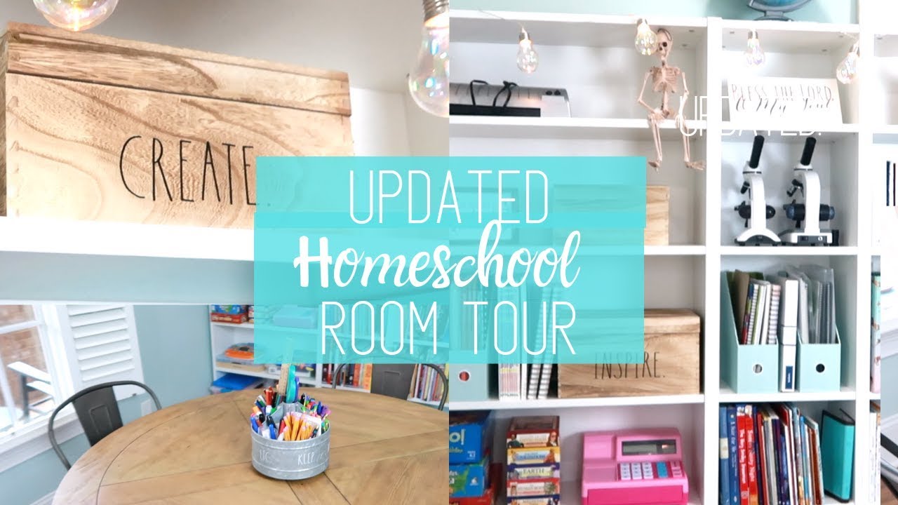 Updated Homeschool Room Tour 2019-2020 | How To Set Up A Homeschool ...