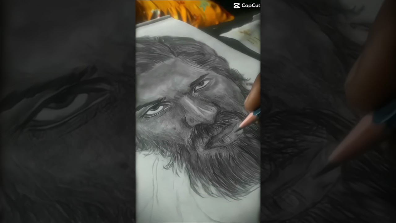 "Pushpa 2 Sketch ✍️🔥 | Iconic Allu Arjun Look 🌿 | Must-Watch Art!