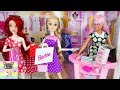 Barbie Sisters Vacation Cruise Ship With Disney Princess Rapunzel &amp; The Litttle Mermaid Ariel Ep 6