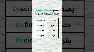 تعلم الإنجليزية من الصفر للمبتدئين : كلمات انجليزية مهمة للمبتدئين / (English words)