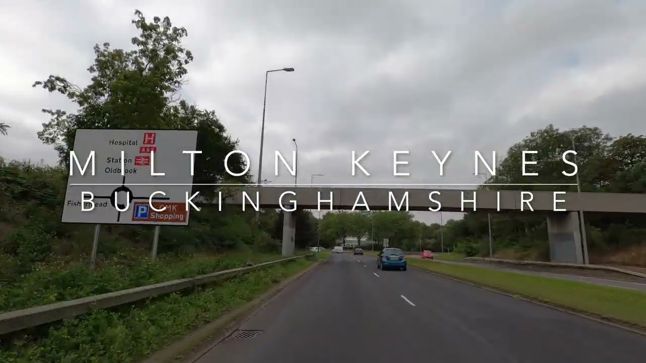 4K Milton Keynes (Buckinghamshire, UK) Car Drive