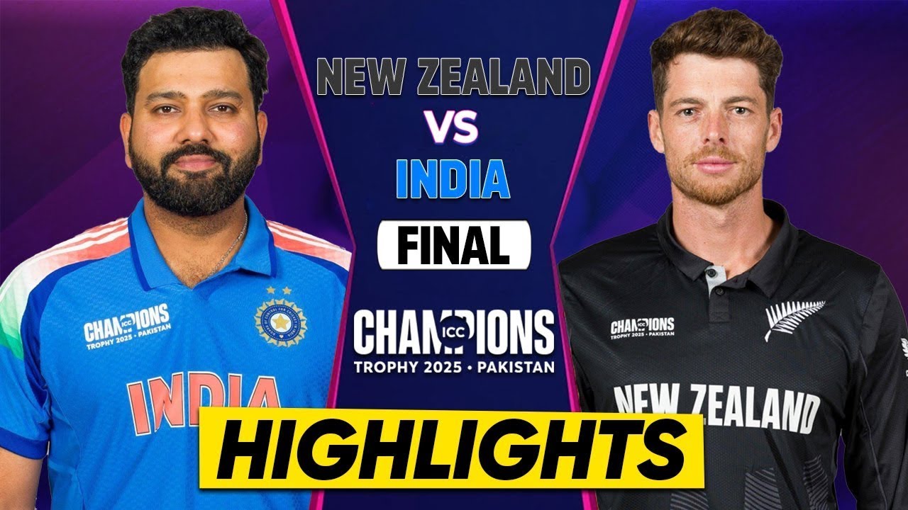 India vs New Zealand ICC Champions Trophy 2025 Match Highlights IND vs ...