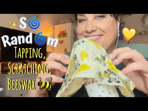 ASMR // Fast & Aggressive Random Triggers•Beeswax Wraps 🐝Tapping•Scratching•Unpredictable Triggers
