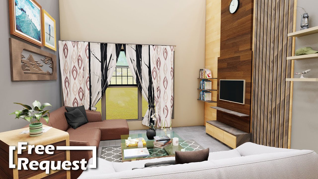 Cozy Living Room Decorating 4X5 Meters With Wooden Wall YouTube