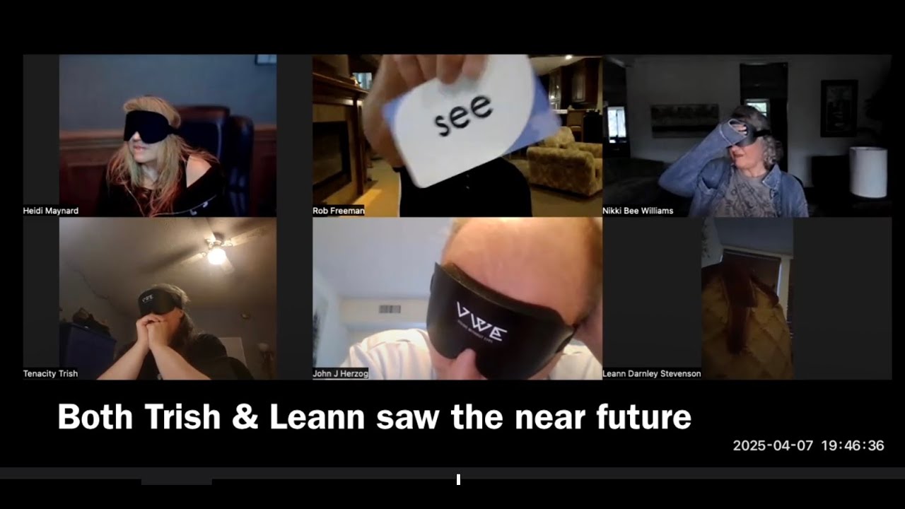 535 Combining Remote Viewing, Seeing The Near Future, In The Mindsight Blindfold Practice Session