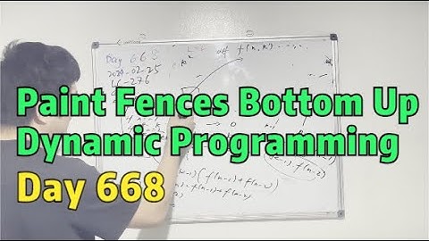 Day 668 - Teaching Kids Programming - Paint Fences (No 3 Consecutive Same Colours) - Bottom Up DP