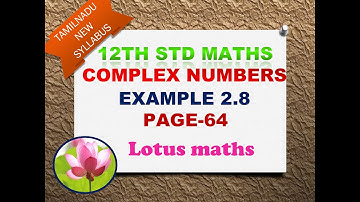 12TH MATHS / TN NEW SYLLABUS / EXAMPLE 2.8
