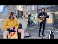 &quot;Octopus&#39;s Garden&quot; by the Beatles performed by buskers Chris &amp; Shay on Union Street, Aberdeen 2022