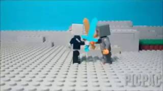 Lego Minecraft NOOB vs PRO - First Night HOUSE Build Challenge - Animation
