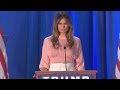 Melania Trump Makes First Speech Since Her Controversial RNC Remarks