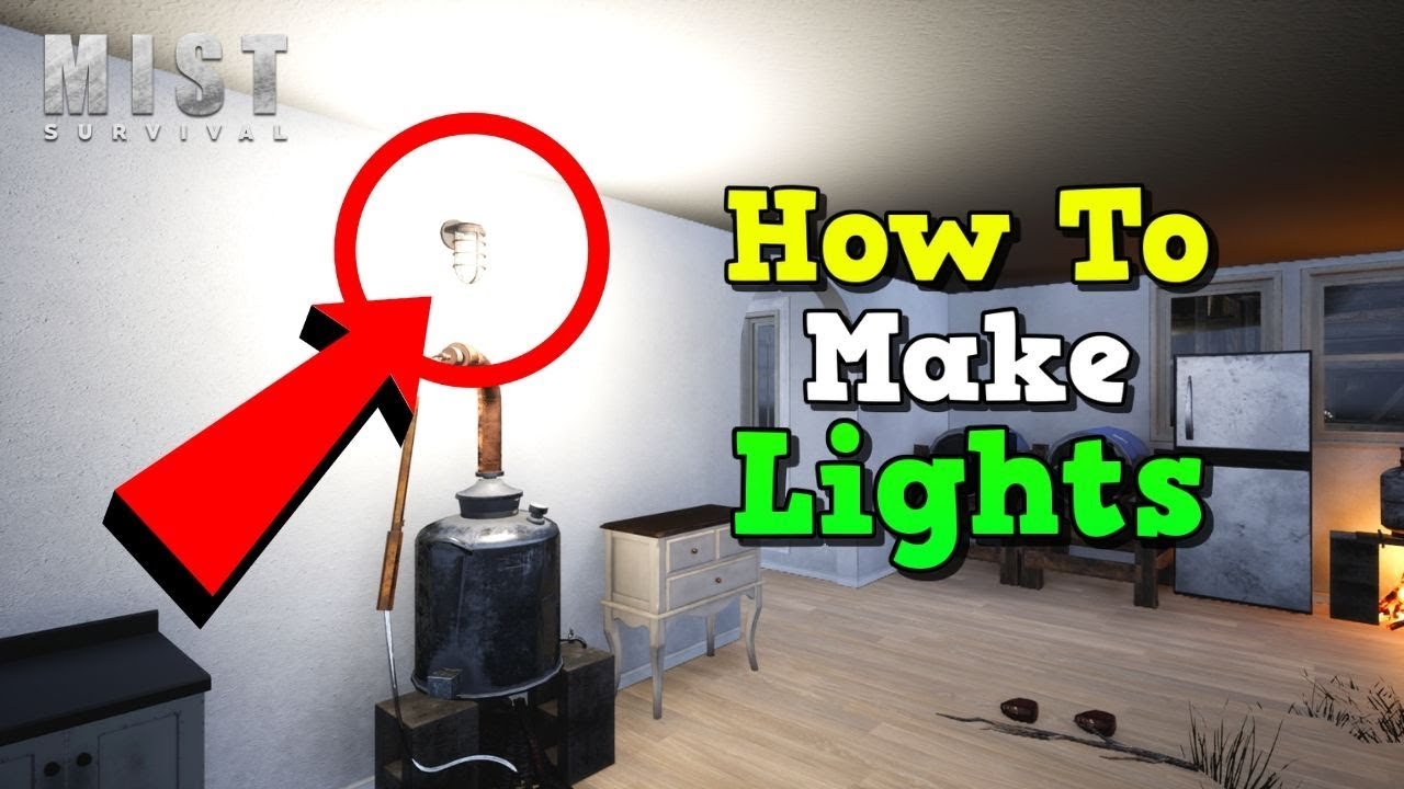 Setting up lights in the house in Mist Survival 