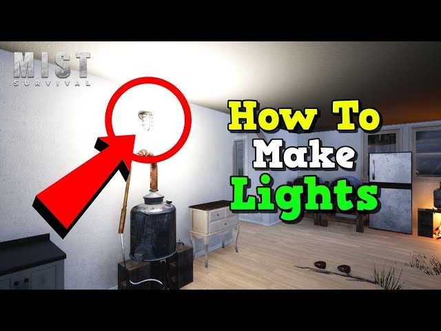 Setting up lights in the house in Mist Survival 